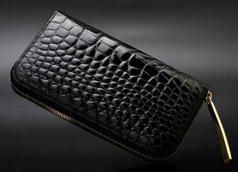 池田工芸の人気製品No1「Crocodile Long Wallet W（クロコダイル ロングウォレット）内装ダブルゴールドパイソン」